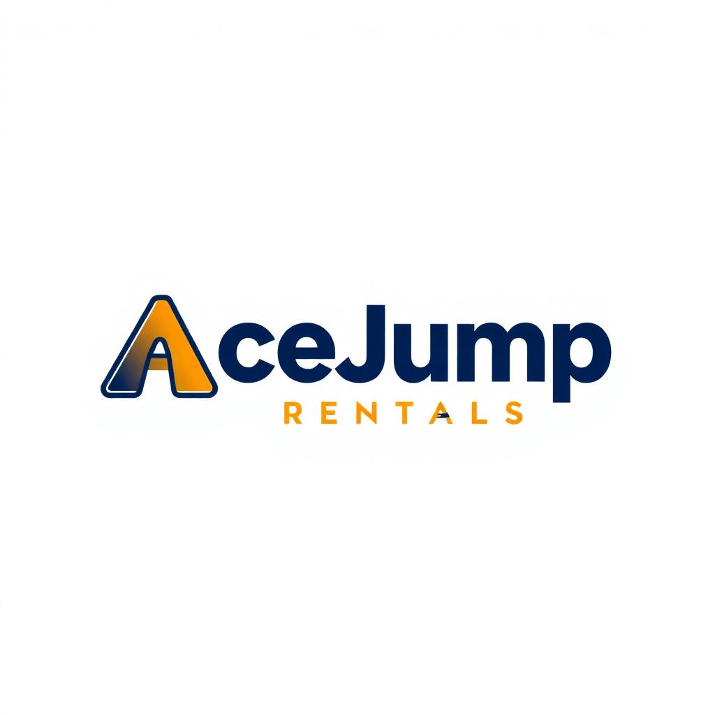 Bold geometric sans-serif wordmark with a stylized A icon in navy and amber
